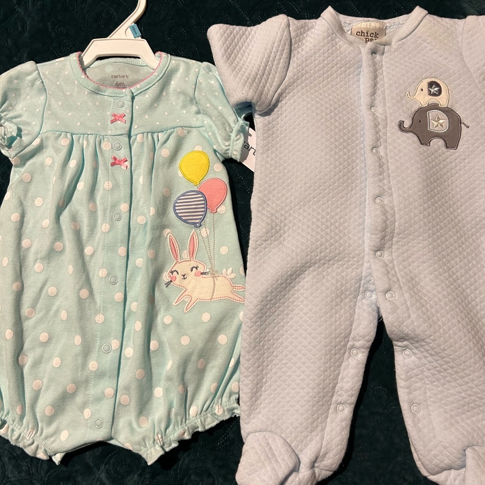 Chick Pea Light Blue Baby Outfit